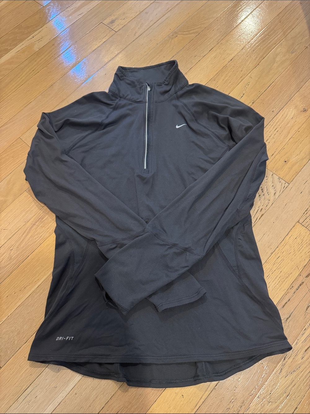 Nike Charcoal gray-Black Quarter Zip Dri-FIT Pullover